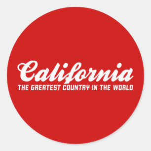 Sticker Rond la Californie le plus grand pays au monde