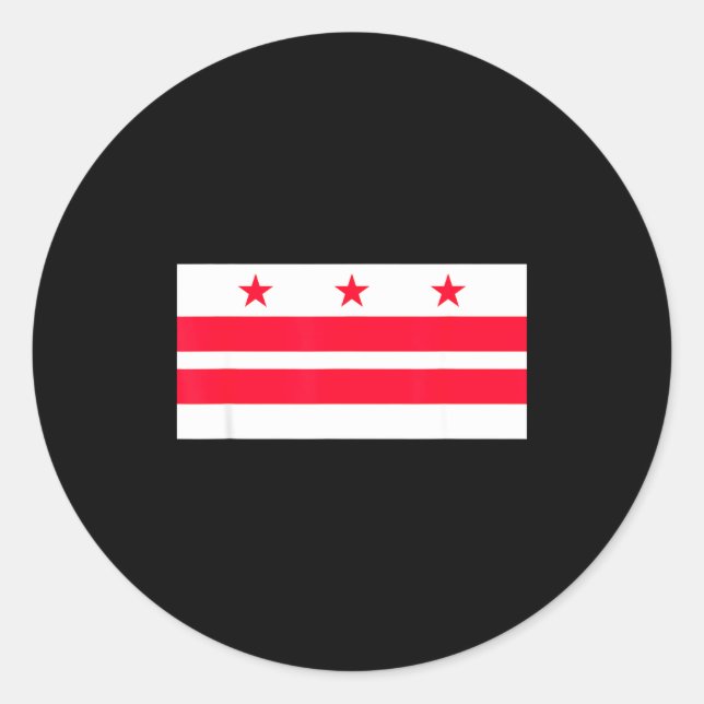 Sticker Rond La capitale du pays, le district, Washington, Dc (Devant)