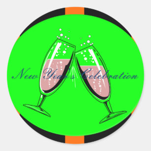 Sticker Rond La célébration de nouvelle année