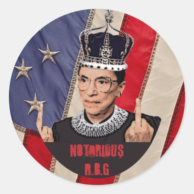 Sticker Rond La célèbre R.B.G. (Devant)