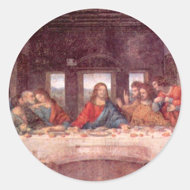 Sticker Rond La Cène de Léonard de Vinci (Devant)