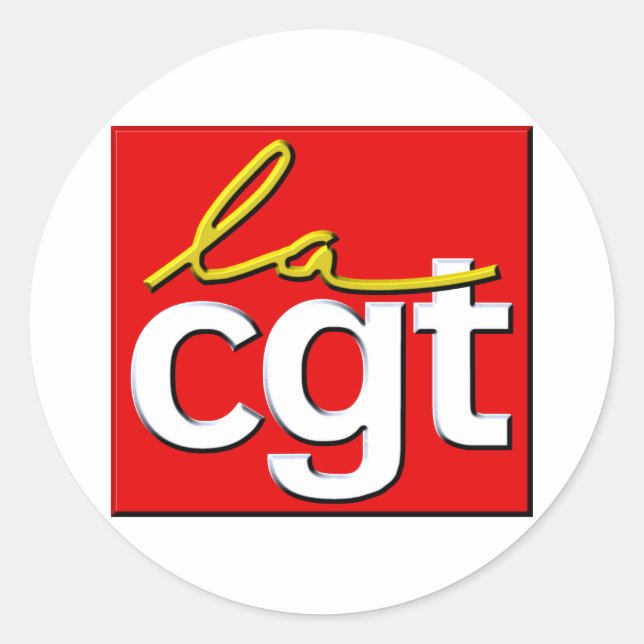 Sticker Rond la_cgt (Devant)