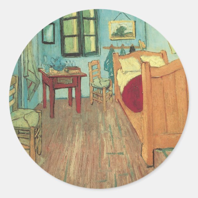 Sticker Rond La Chambre de Vincent à Arles (Devant)