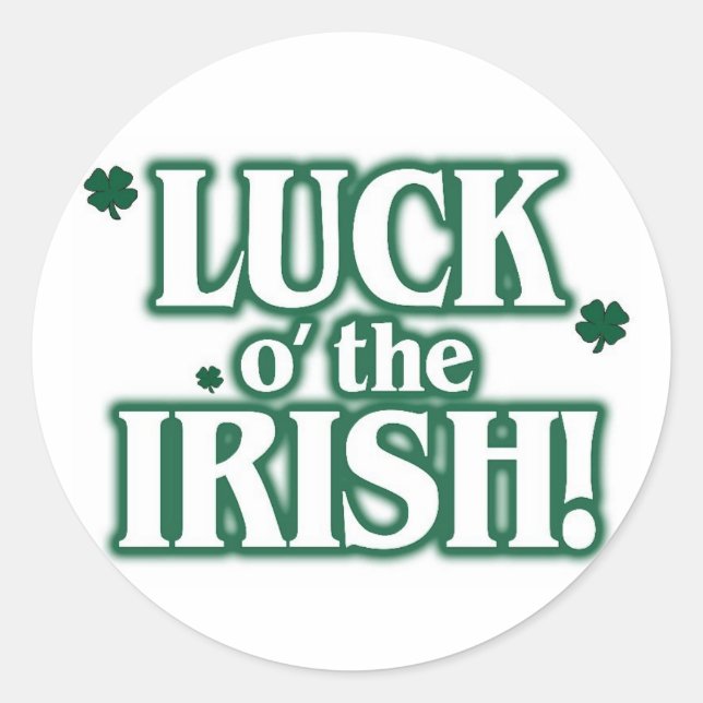 Sticker Rond La chance aux Irlandais (Devant)