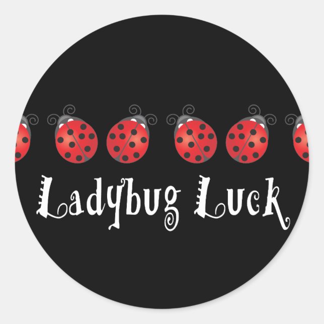 Sticker Rond La chance de Ladybug (Devant)