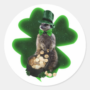 Sticker Rond La Chanceuse Fête de la Saint-Patrick