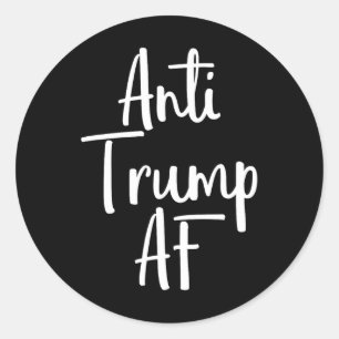 Sticker Rond La Chemise Af Anti-Trump Résiste À 45 Manifestatio
