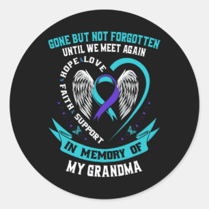 Sticker Rond La Chemise De Sensibilisation Au Suicide Grand-Mèr
