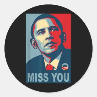 Sticker Rond La chemise politique vous manque à Obama
