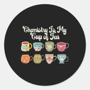 Sticker Rond La chimie est ma tasse de thé laboratoire scientif