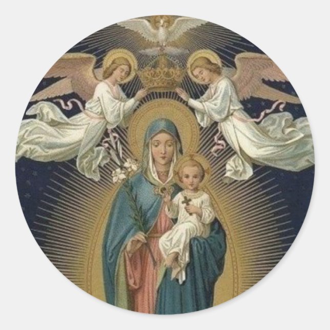 Sticker Rond La citoyenneté de la Vierge Marie AUG 22 (Devant)