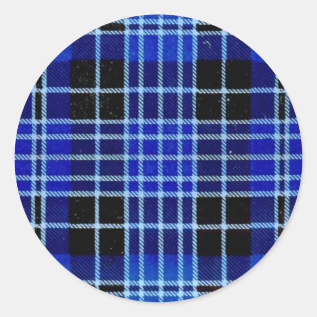 STICKER ROND "LA CLERGIE" TARTAN (Devant)