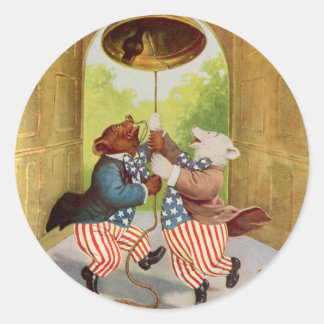 Sticker Rond La cloche de la liberté du patriote