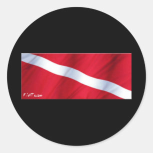 Sticker Rond La collection de drapeau de piqué