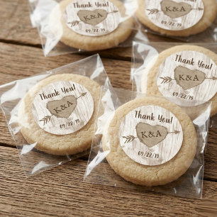 Sticker Rond La collection de mariage The Carved Heart Tree Mer