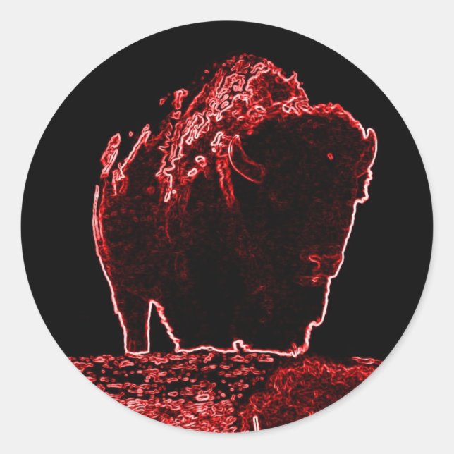 Sticker Rond La collection Red Buffalo (Devant)