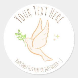 Sticker Rond La colombe de la paix. Mouvement contre la guerre