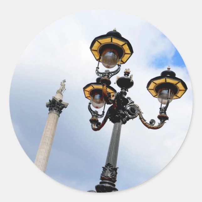 Sticker Rond La colonne de Nelson Londres (Devant)