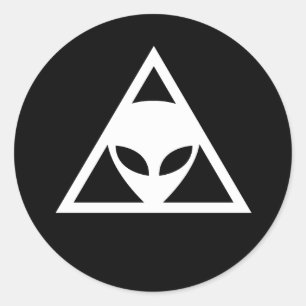 Sticker Rond La conspiration Alien
