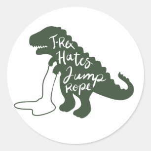 Sticker Rond La corde de saut de haines T-rex - Choisir la coul