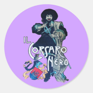 STICKER ROND LA CORSAIRE NOIRE
