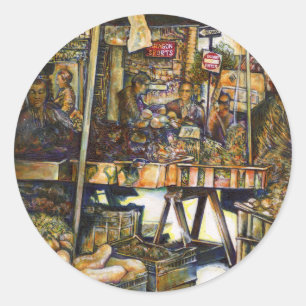 Sticker Rond La créativité éclatante toute lumière