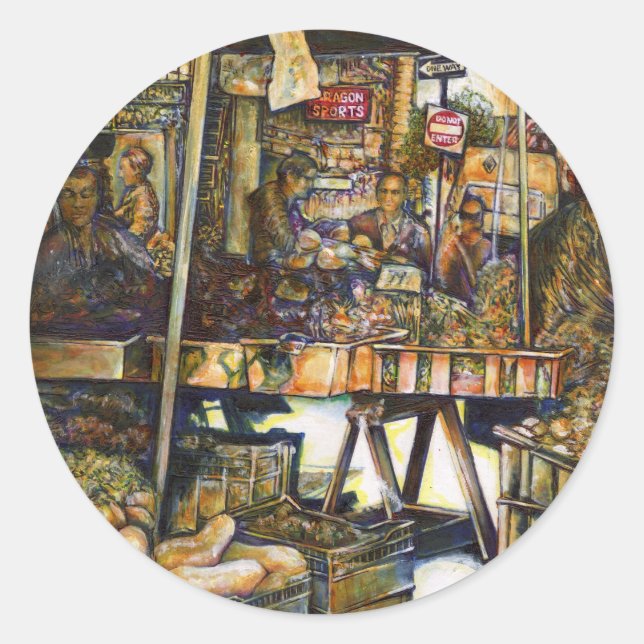 Sticker Rond La créativité éclatante toute lumière (Devant)