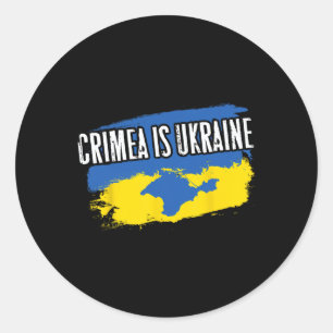Sticker Rond La Crimée est l'Ukraine - Carte des couleurs du dr
