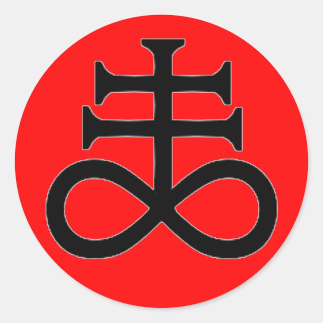STICKER ROND LA CROIX DE SATAN (Devant)