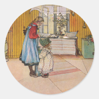 Sticker Rond La cuisine par l'artiste de Suédois de Carl