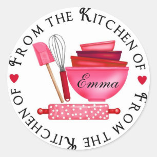 Sticker Rond La cuisson de jour de Valentines fournit des