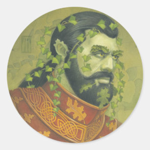 Sticker Rond La Curiosité du Chevalier Vert