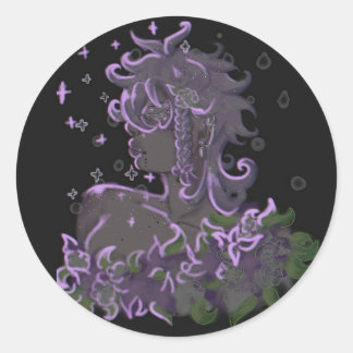 Sticker Rond La Dame du Cosmos