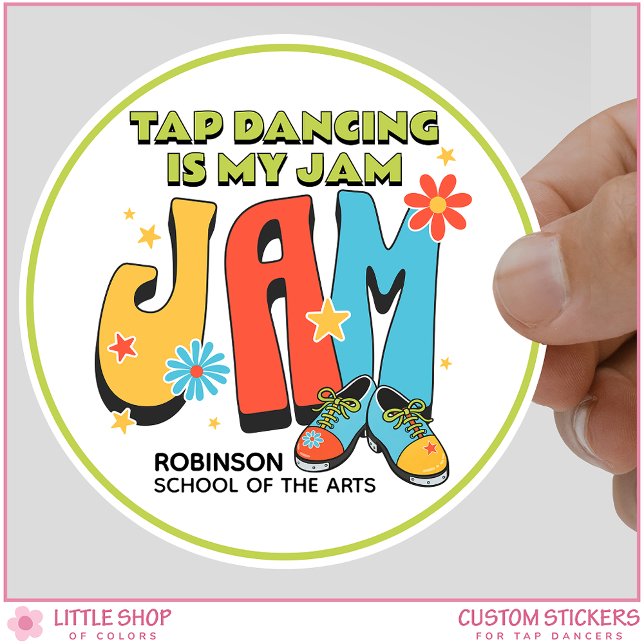 Sticker Rond La danse à claquettes rétro est mon truc Personnal (Créateur téléchargé)