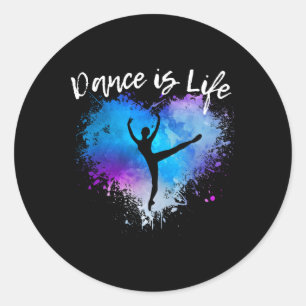 Sticker Rond La Danse C'Est La Vie Ballet Danser Ballerina Ado
