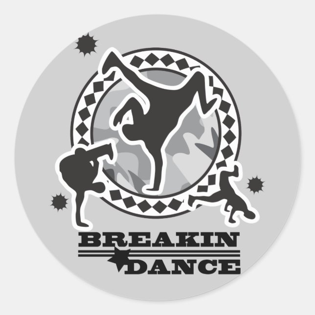 STICKER ROND LA DANSE DE BREAKIN (Devant)