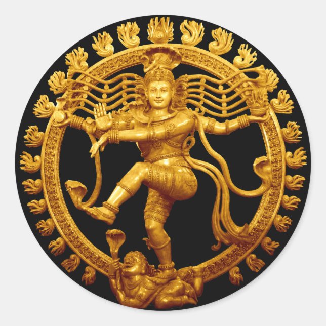 Sticker Rond La danse de Shiva (Devant)