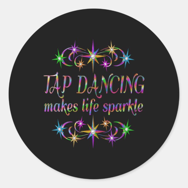 Sticker Rond La Danse Du Robinet Fait Éclater La Vie (Devant)