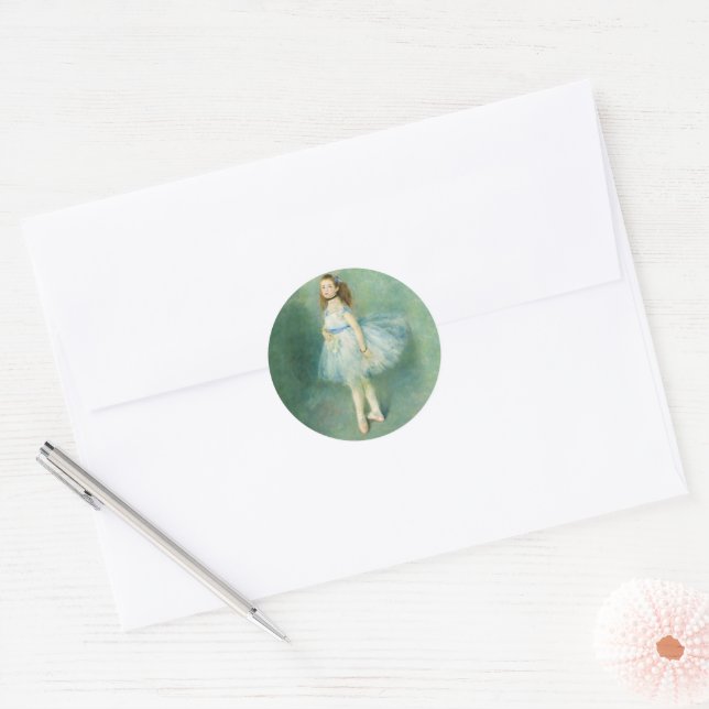 Sticker Rond La danseuse d'Auguste Renoir (Enveloppe)