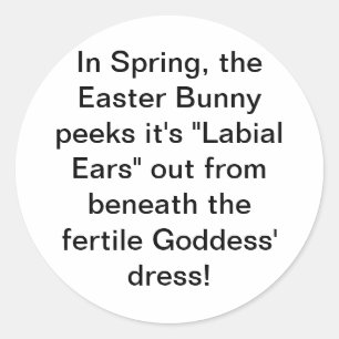 Sticker Rond La déesse de printemps de Bunny de Pâques Artjunkh
