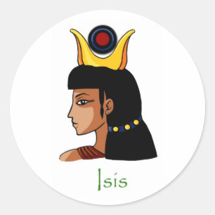 Sticker Rond La déesse égyptienne Isis