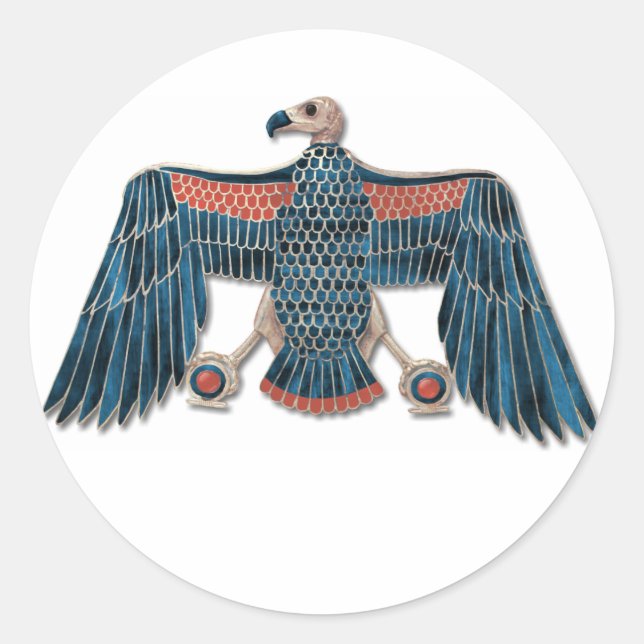 Sticker Rond La déesse égyptienne Nekhbet Pectoral (Devant)