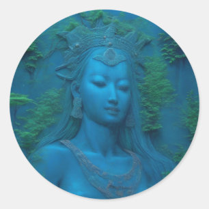 Sticker Rond La déesse Ishtar dans le lac de la vie éternelle