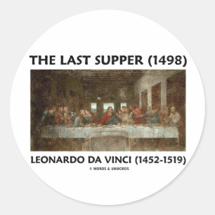 Sticker Rond La Dernière Cène (1498) de Léonard de Vinci