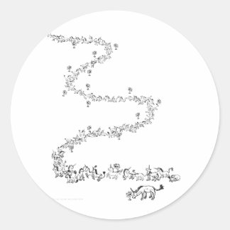 Sticker Rond "La Dernière licorne"