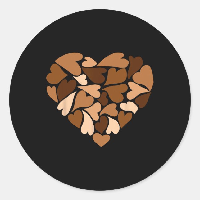 Sticker Rond La diversité aime le Mois de l'histoire des Noirs  (Devant)