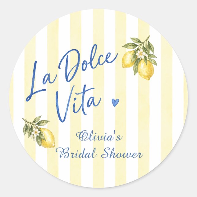 Sticker Rond La Dolce Vita Fête de Mariage (Devant)