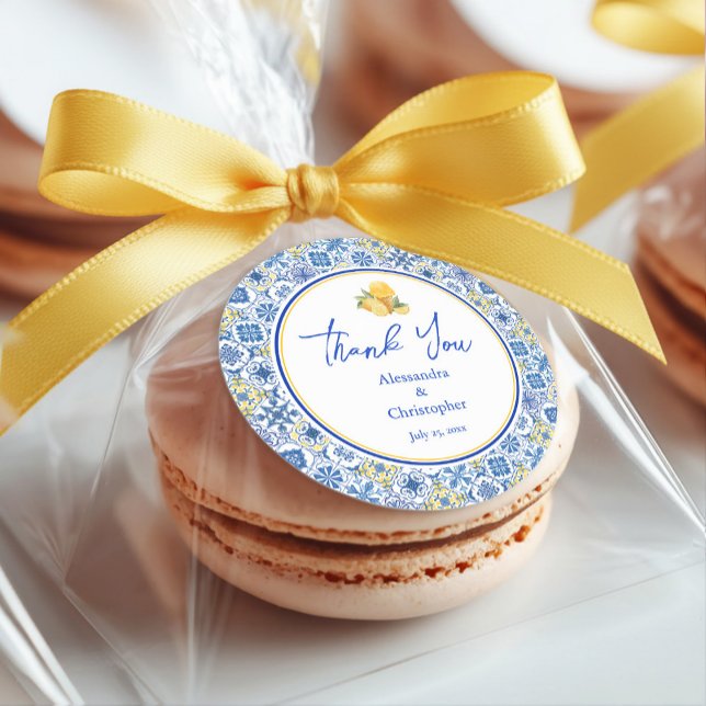 Sticker Rond La Dolce Vita Italian Destination Wedding Labels (Créateur téléchargé)