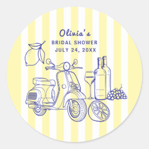 Sticker Rond La Dolce Vita Vin de Citron Italien Enterrement de