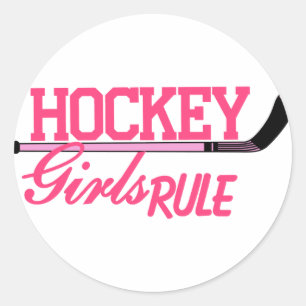 Sticker Rond La domination des filles de hockey